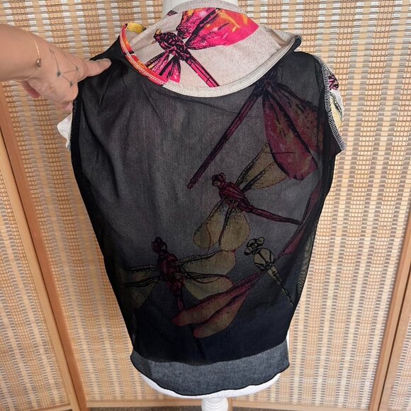 Vintage Kokomo sheer dragonfly with sequins and beads - Picture 6 of 6